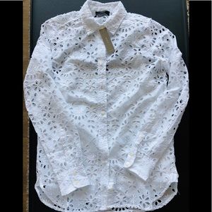 J.Crew Eyelet button down shirt